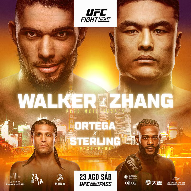 UFC Shanghai (sábado): Walker x Zhang — guia completo (card, horários, como assistir e prévias)