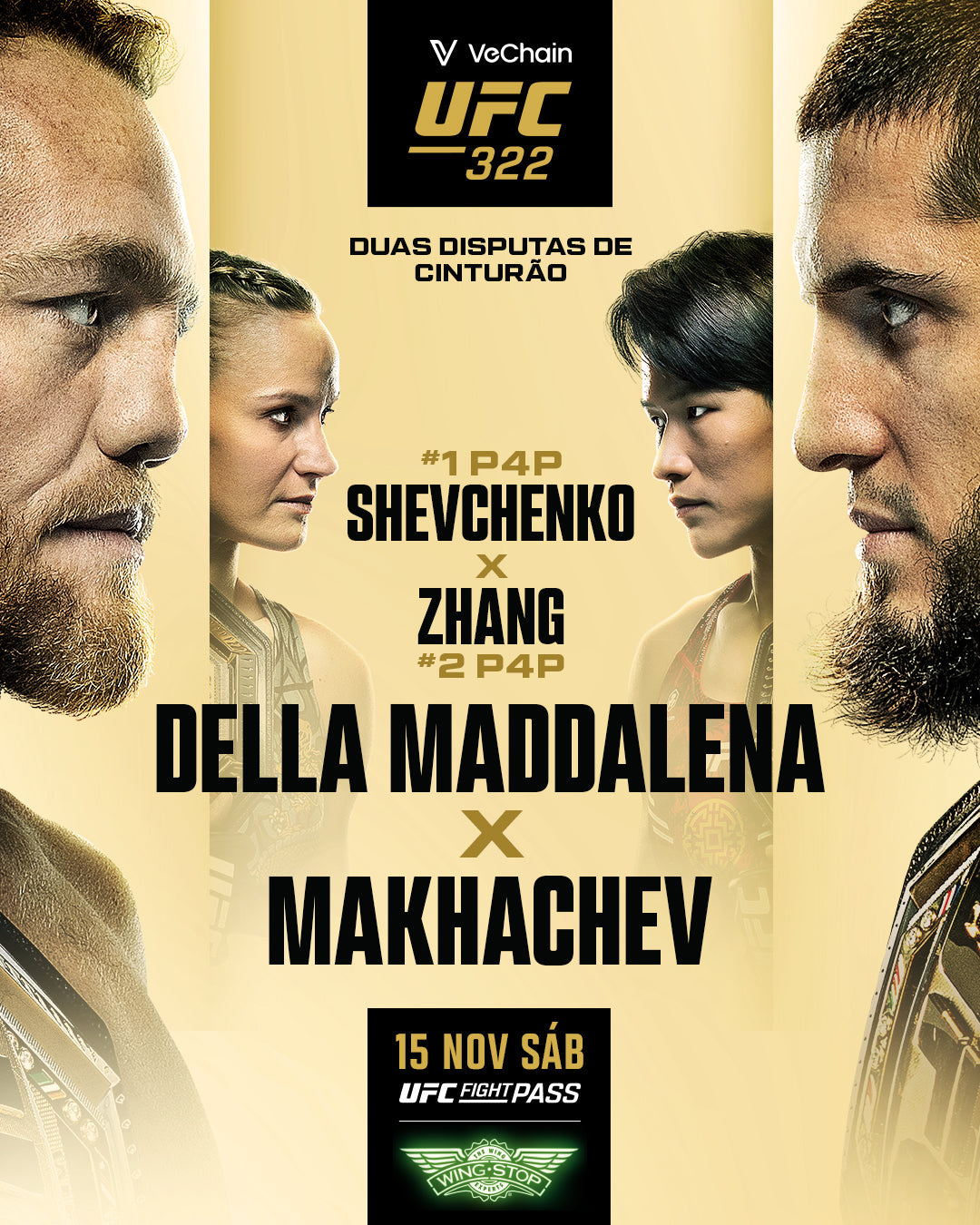 UFC 322: Della Maddalena x Makhachev — card completo, horarios, como assistir e lutas-chave