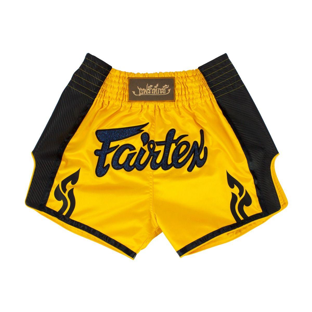 Shorts Muay Thai Fairtex - Amarelo - Thai Shark