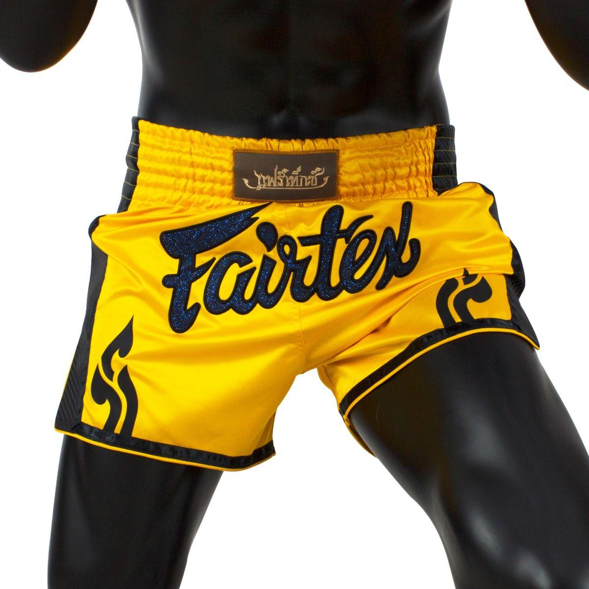 Shorts Muay Thai Fairtex - Amarelo - Thai Shark