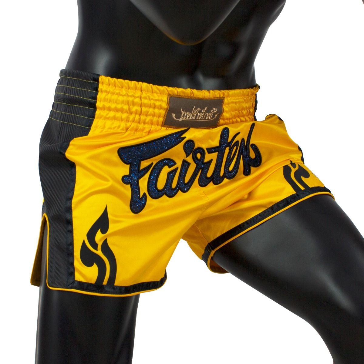 Shorts Muay Thai Fairtex - Amarelo - Thai Shark
