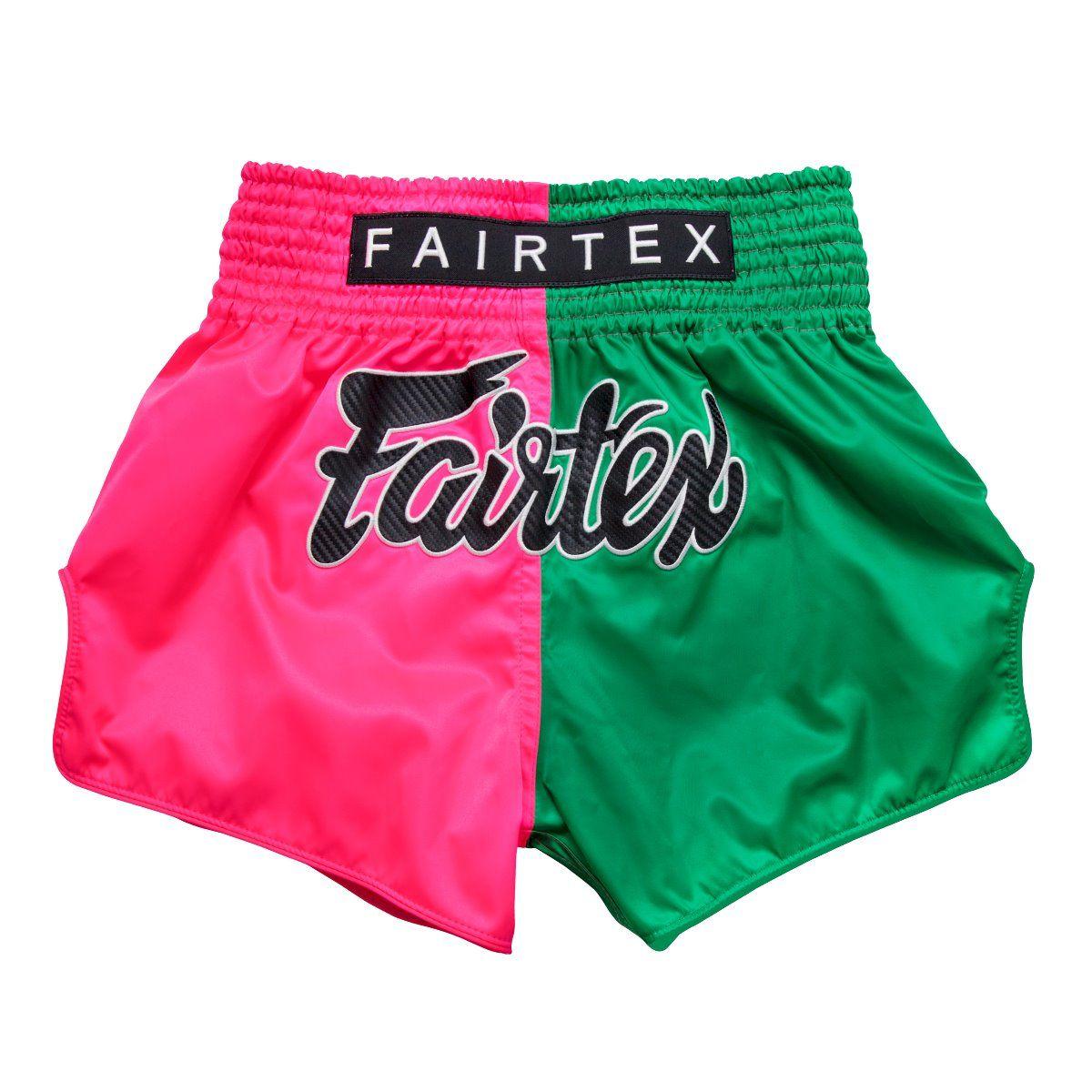 Shorts Muay Thai Fairtex - Rosa/Verde - Thai Shark