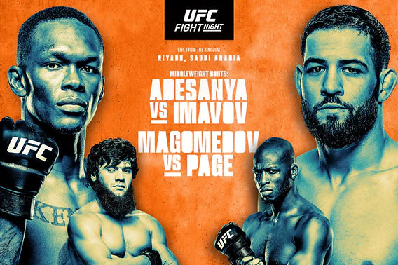 UFC Fight Night: Adesanya vs. Imavov - Card Completo do Evento de 1º de Fevereiro